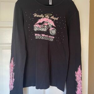 Abella Black Tee with Pink and Yellow Accents